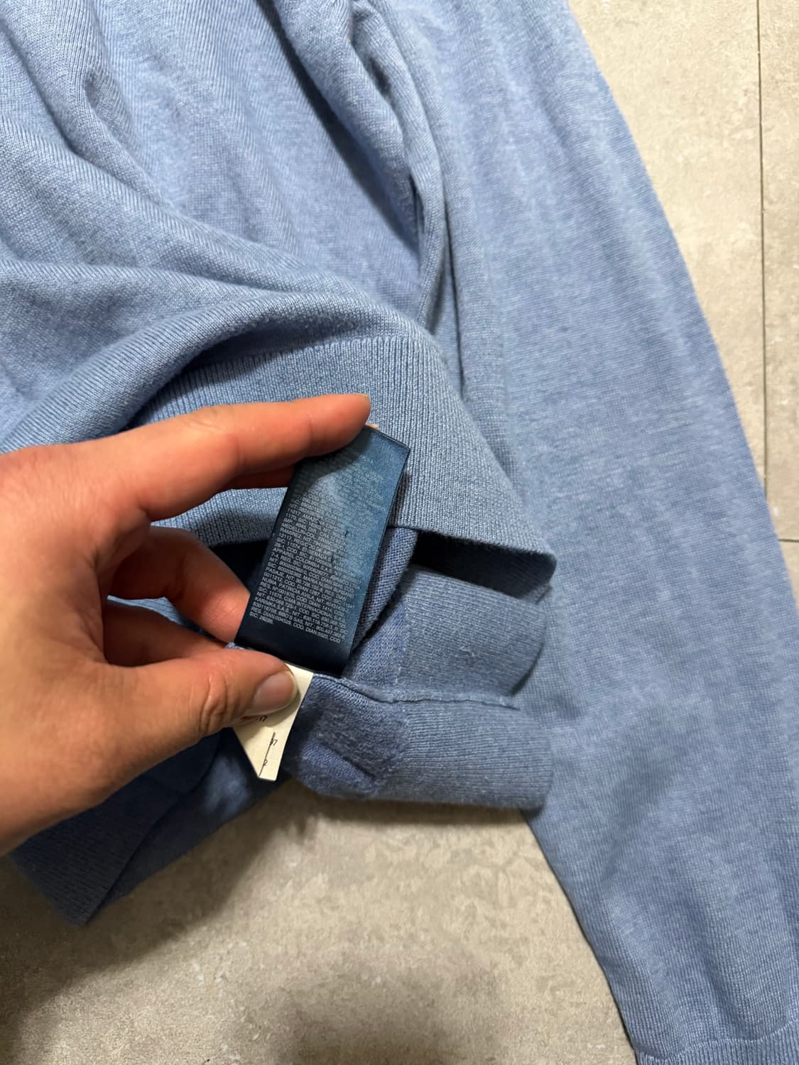 타미힐피거 빈티지 실크코튼  라운드넥 니트 100size   상품이미지5