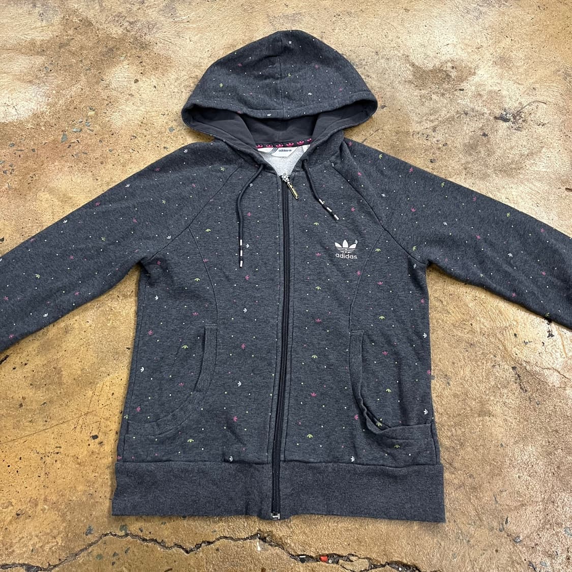 아디다스 패턴 도트 후드집업 100 상품이미지3