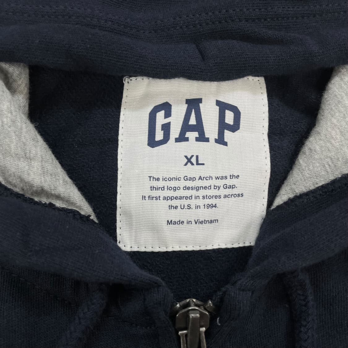 갭 GAP 스펠 로고 후드집업 네이비 상품이미지4
