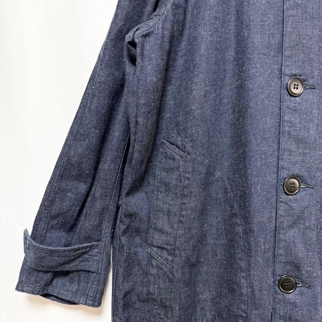 [40]본쿠라 Denim Cellar 데님 스텐 컬러 코트 상품이미지7