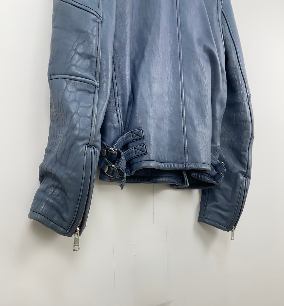 뮤즈룸[MUSEROOM] 램스킨 더블 라이더 레더 자켓 상품이미지3