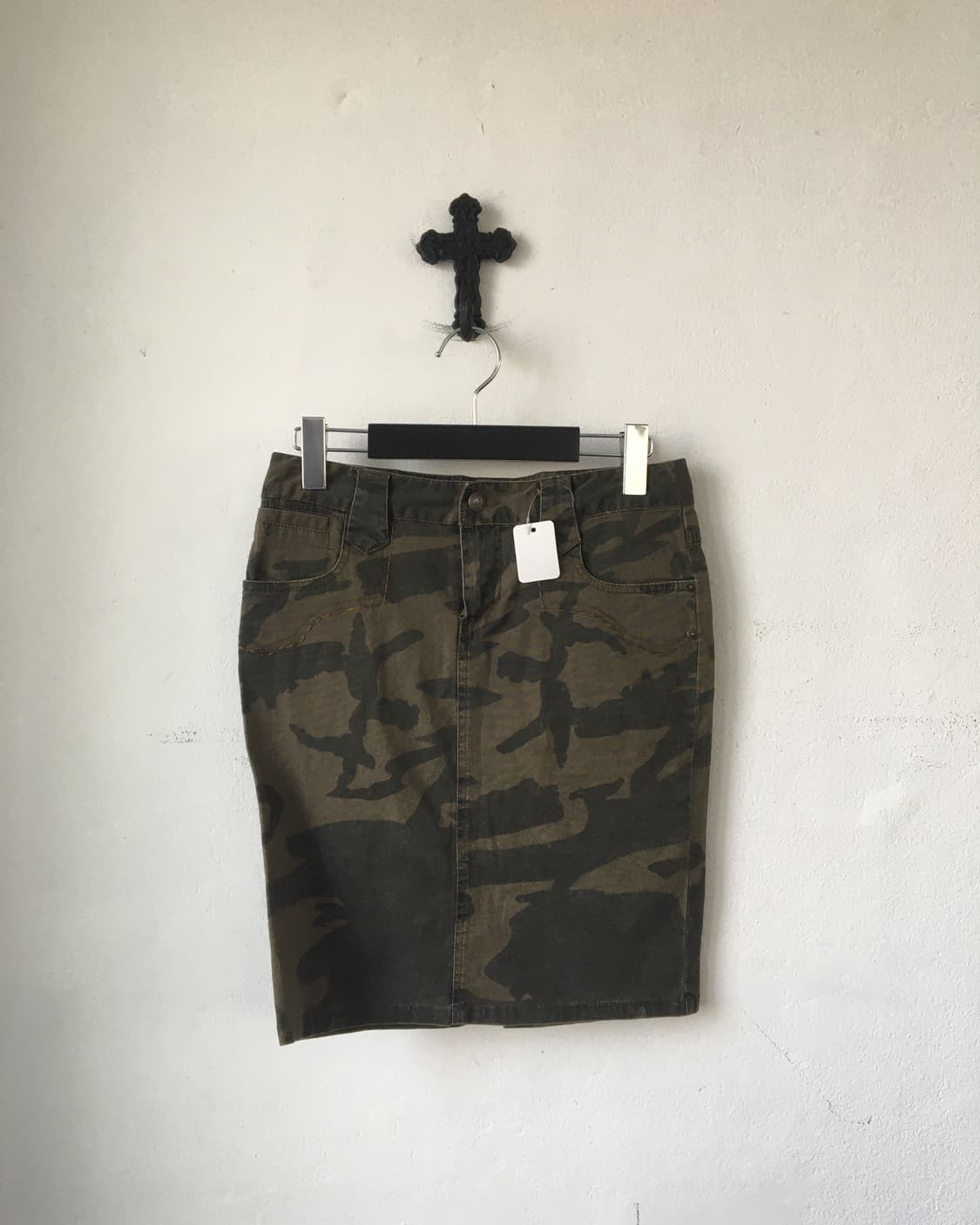 Back stitch point camo pattern skirt 상품이미지2