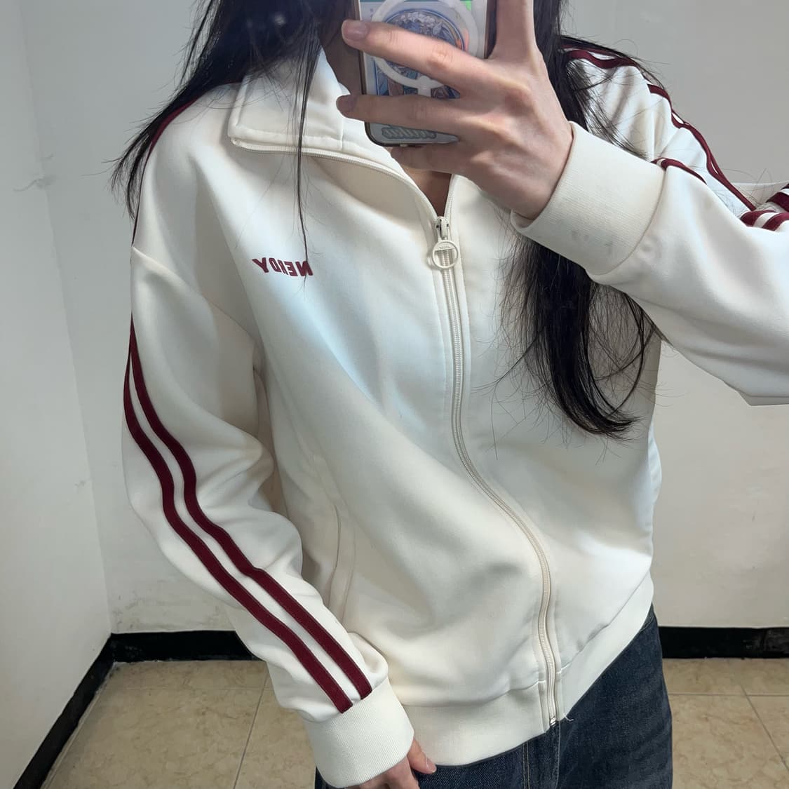 Nerdy White Track Jacket 상품이미지2
