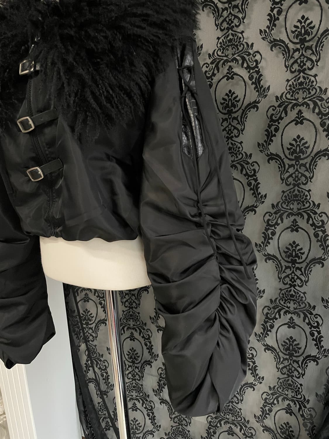 퍼 버클 셔링 크롭 패딩 상품이미지6