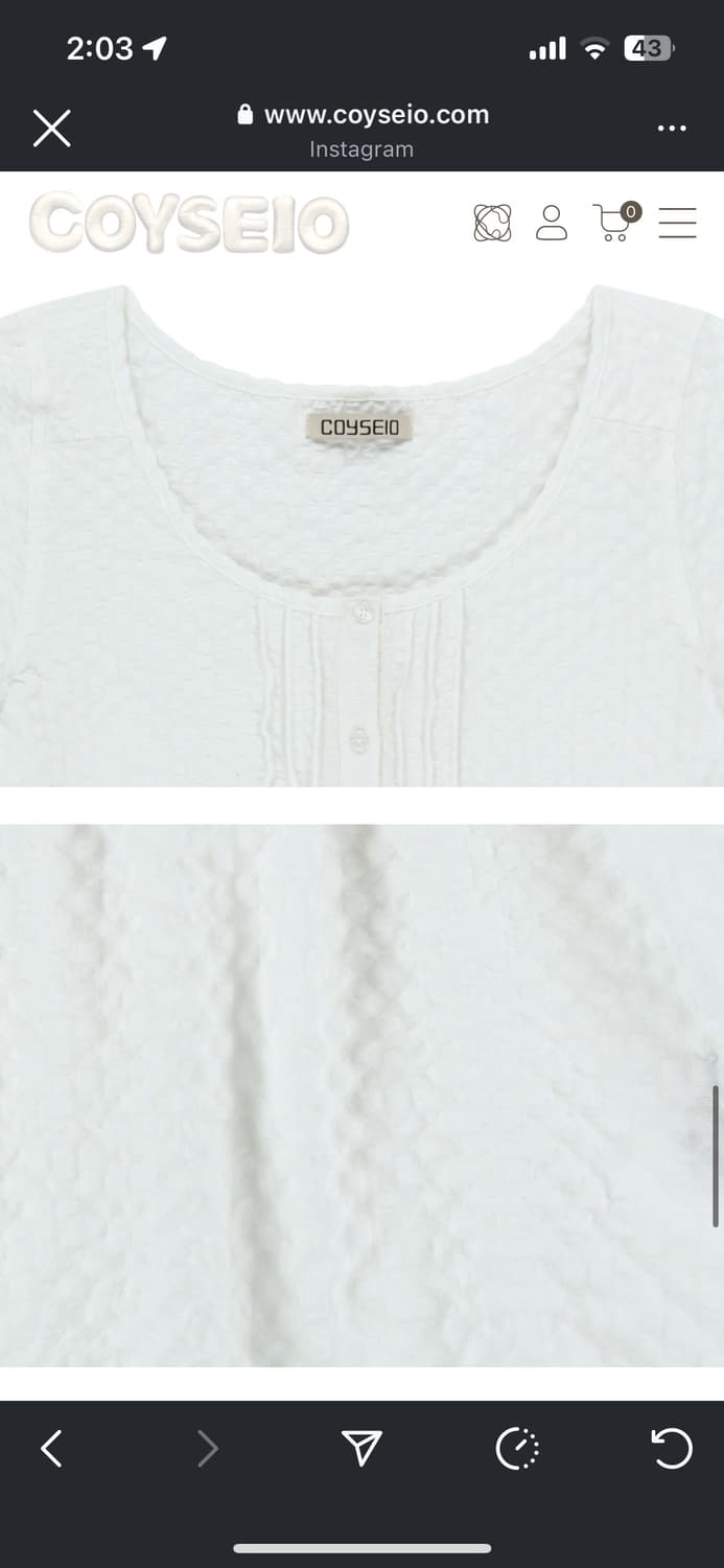 코이세이오 핀턱 블라우스 화이트 pintuck blouse white 상품이미지5