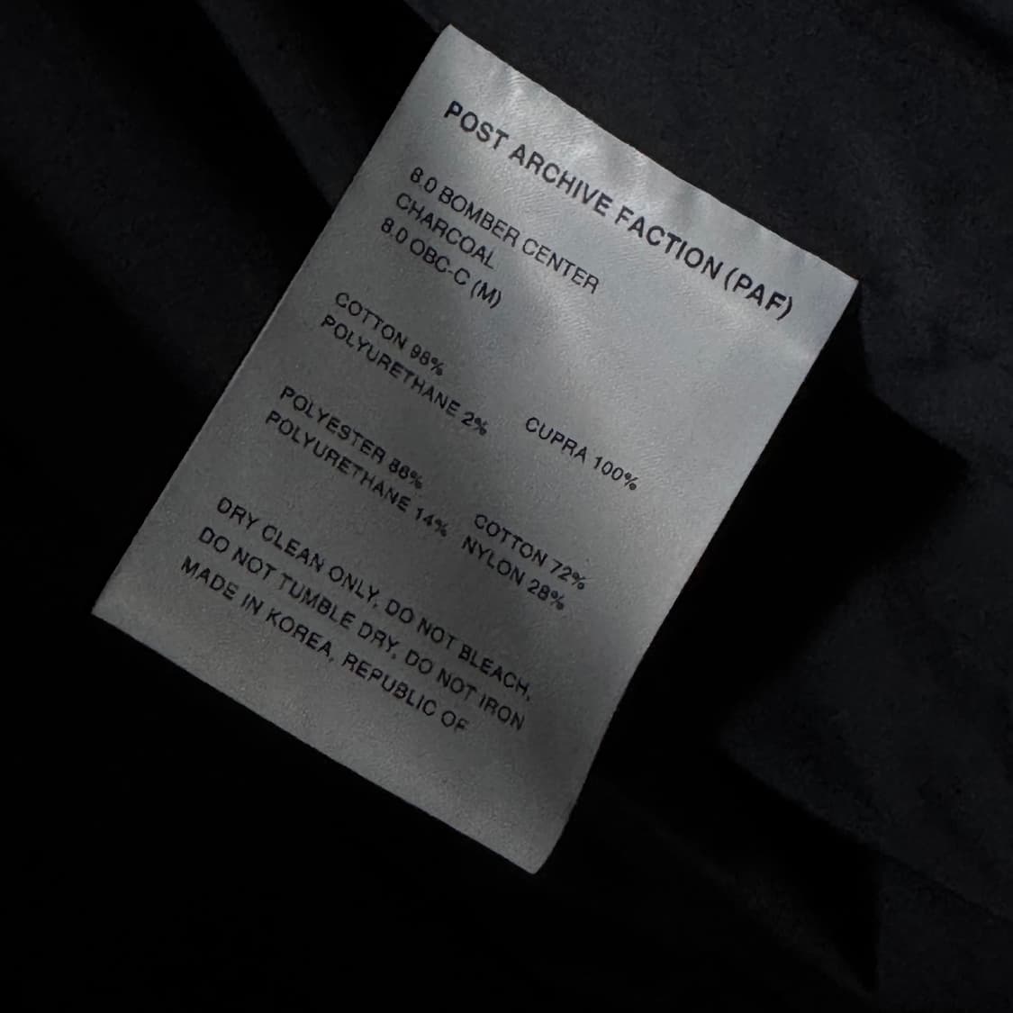 [M] paf 파프 8.0 봄버 center charcoal 상품이미지4