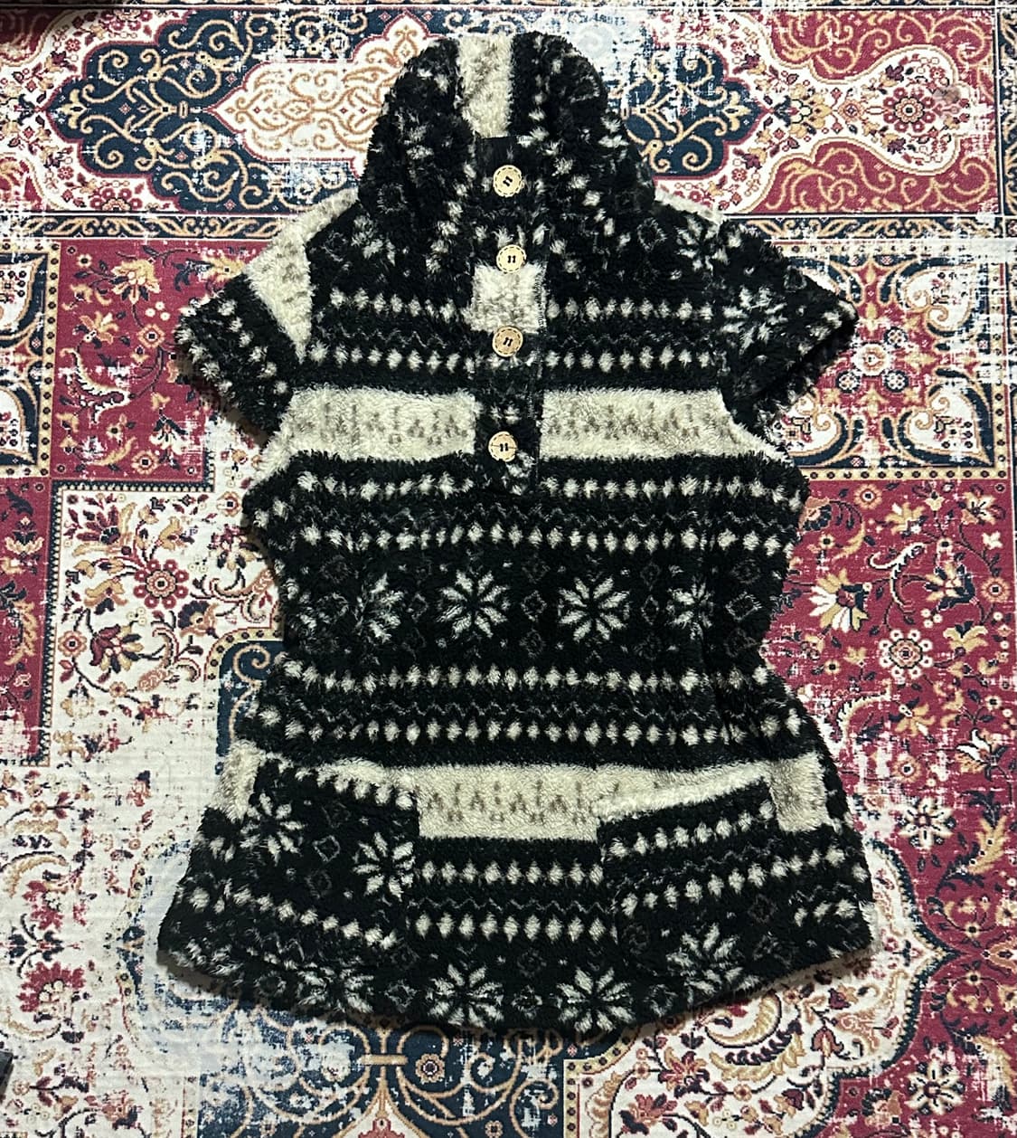 하구미 모리 눈꽃 반팔 후리스 상품이미지1