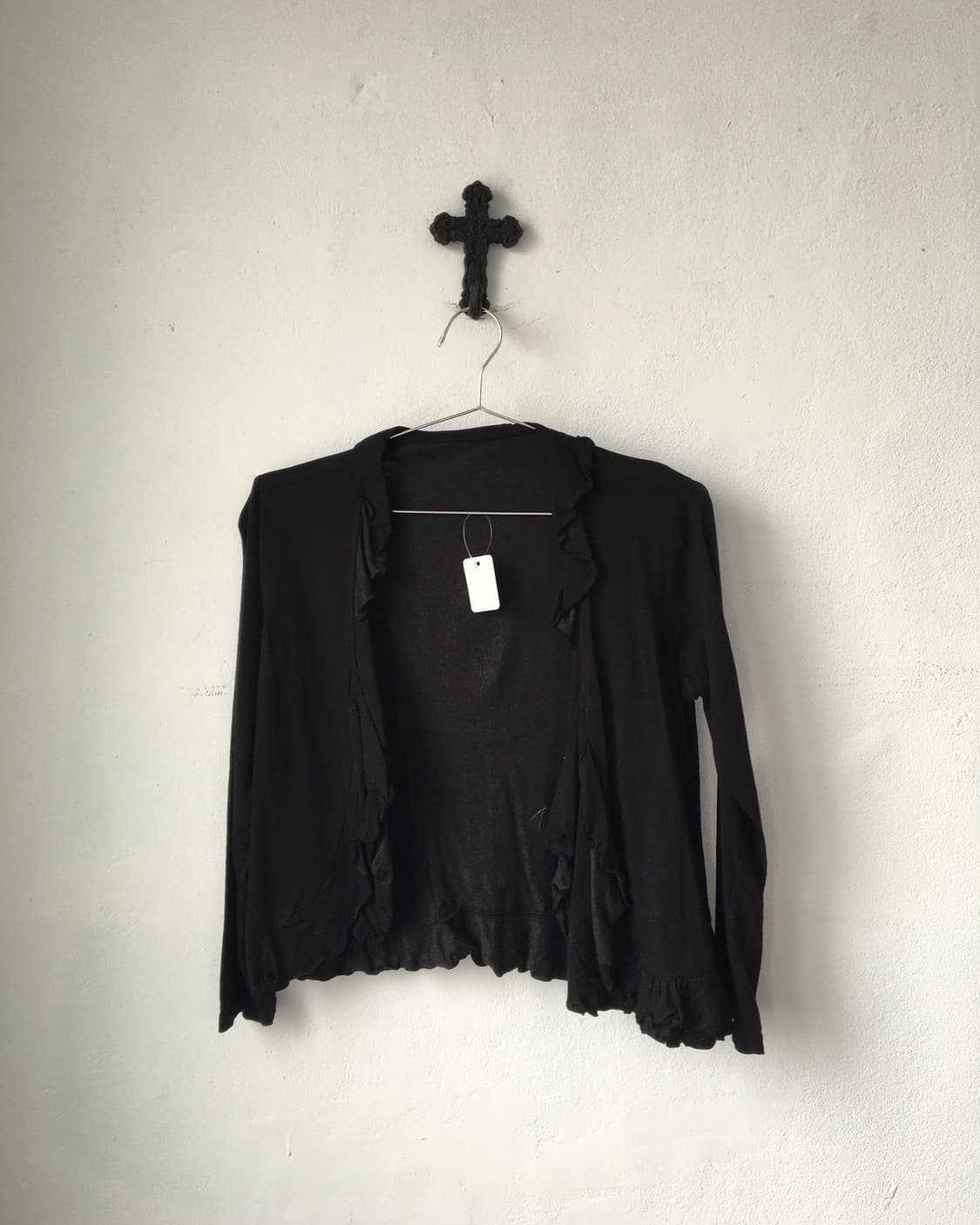 Ruffle point one button cardigan 상품이미지1