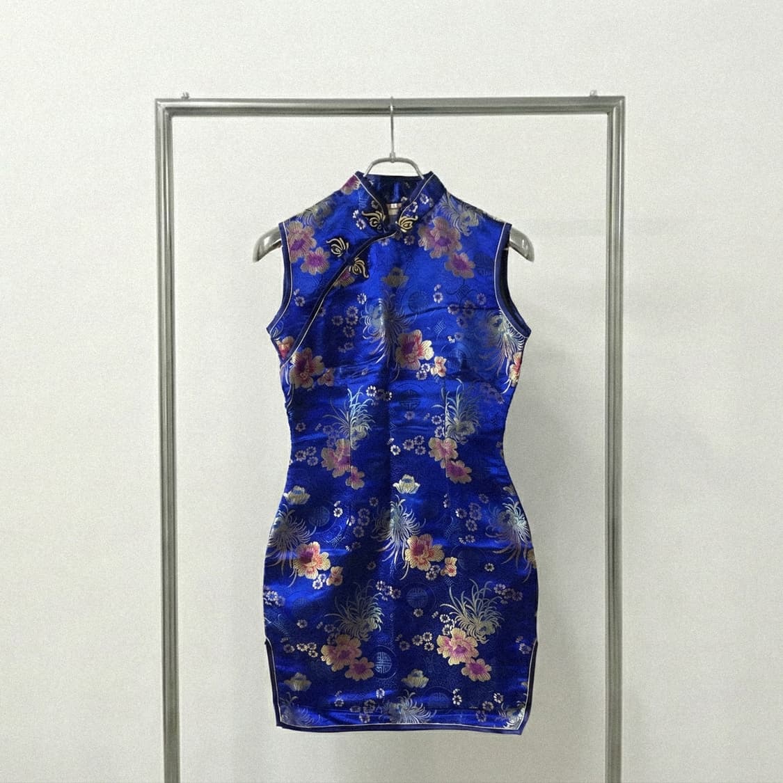 [Vintage] Royal Blue Gold Jacquard Qipao 상품이미지1