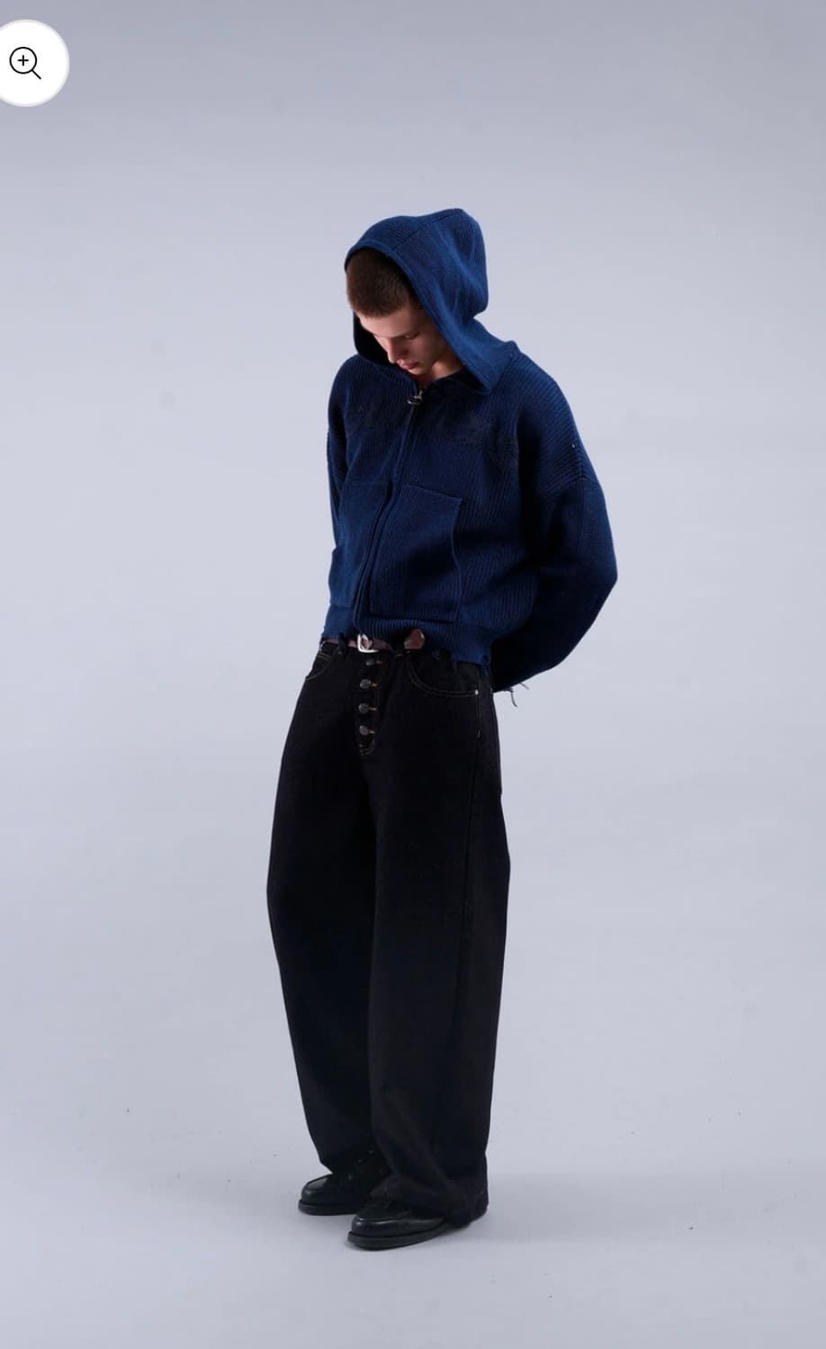 scuffers 네이비 니트집업 상품이미지2