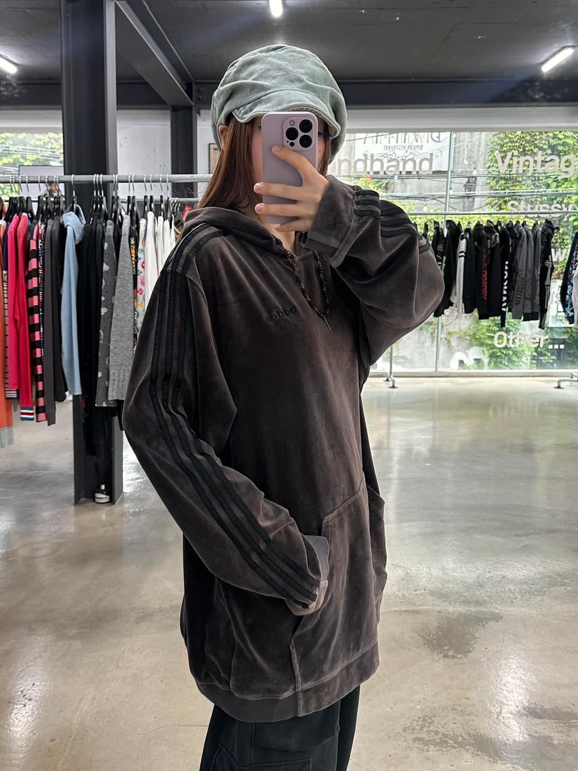 아디다스 태리 브라운 후드티셔츠 상품이미지1