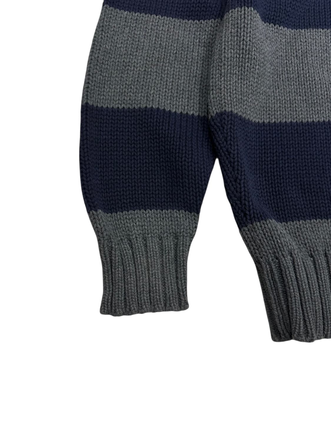 00s 폴로 줄무늬 니트 그레이&네이비 (L) 상품이미지4