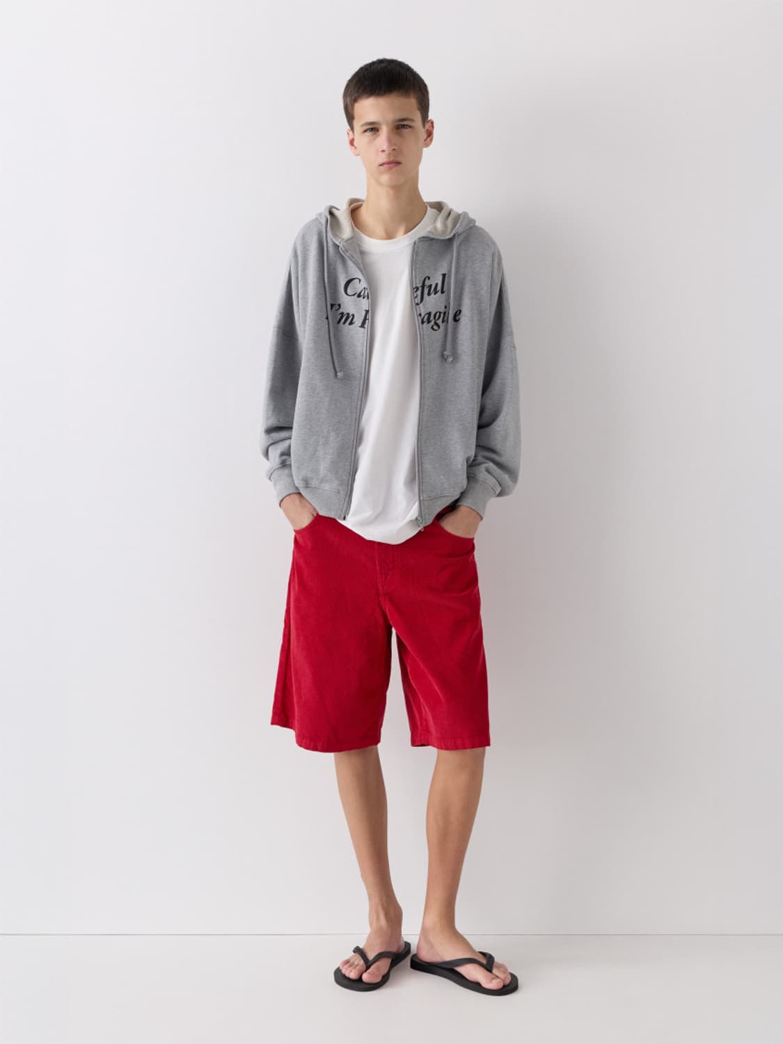 [S,M]기마구아스 Careful 후드집업/그레이 상품이미지7