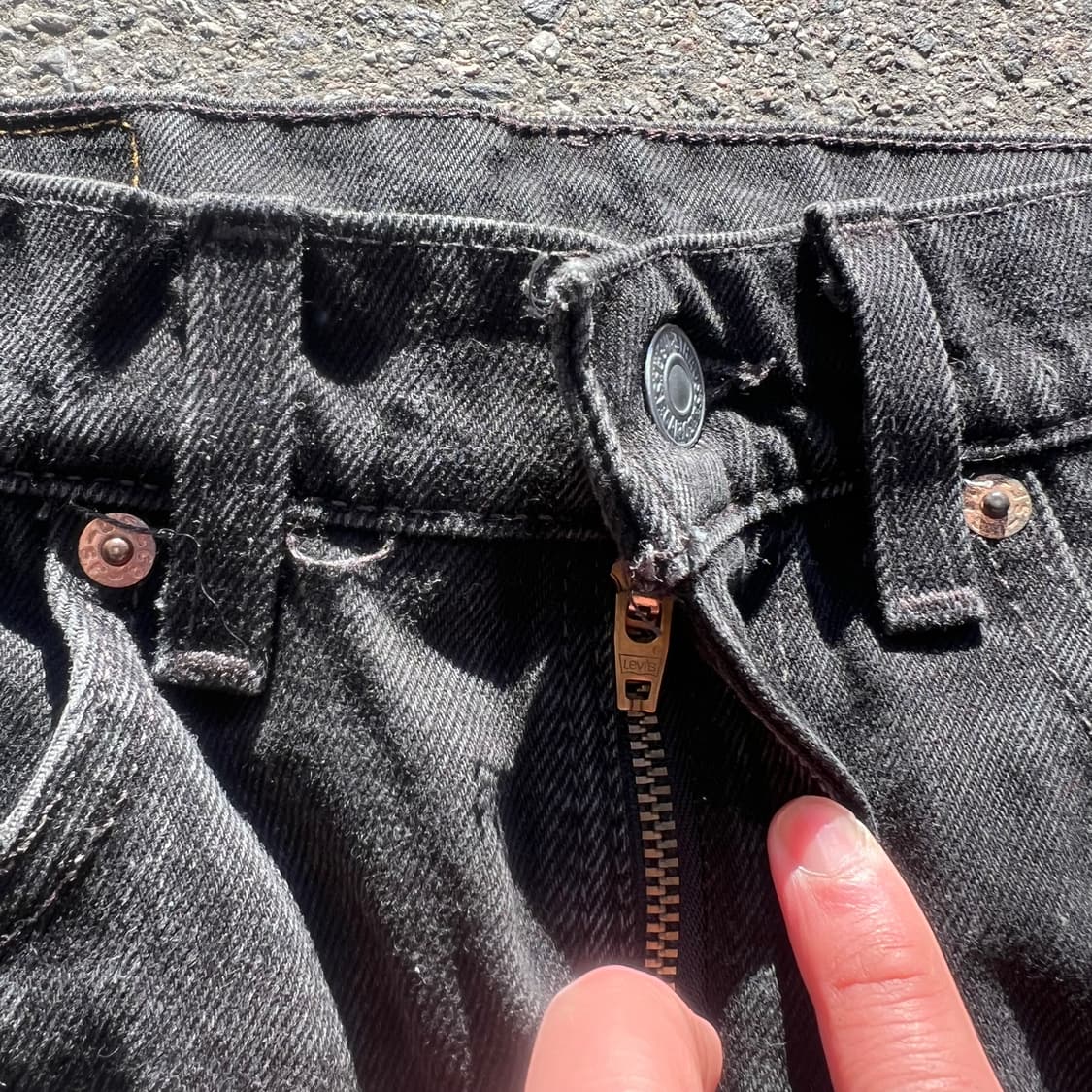 90‘s USA 리바이스 505 블랙 진 상품이미지3