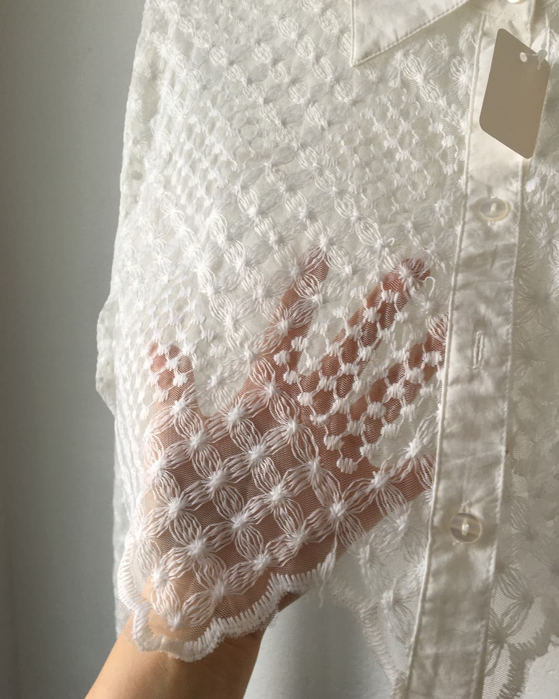 Pattern point see through shirtPattern p 상품이미지5