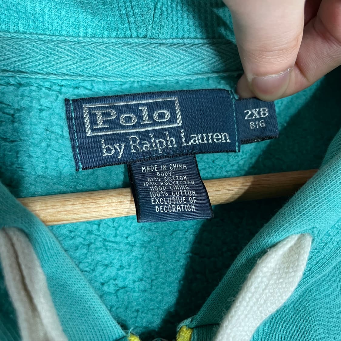 2000s 폴로 랄프로렌 아이스민트 빅사이즈 후드집업 상품이미지7