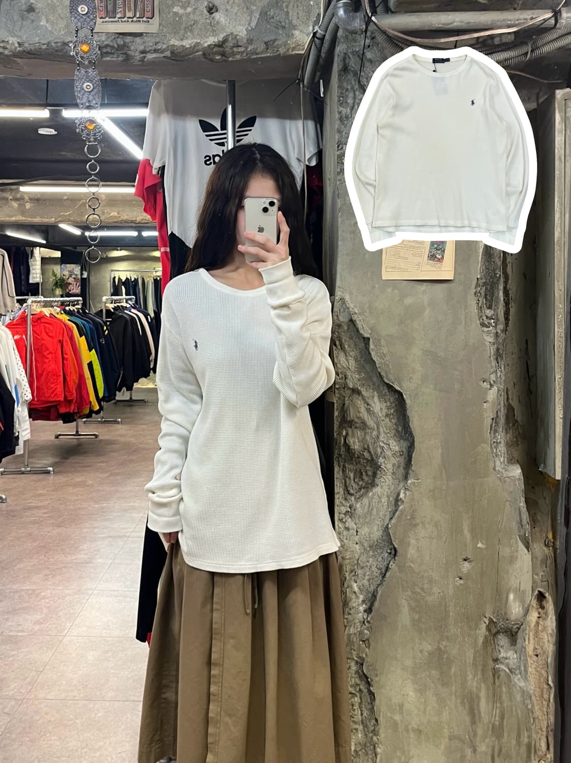 폴로 랄프로렌 와플티 화이트 XL #csz1979 상품이미지1