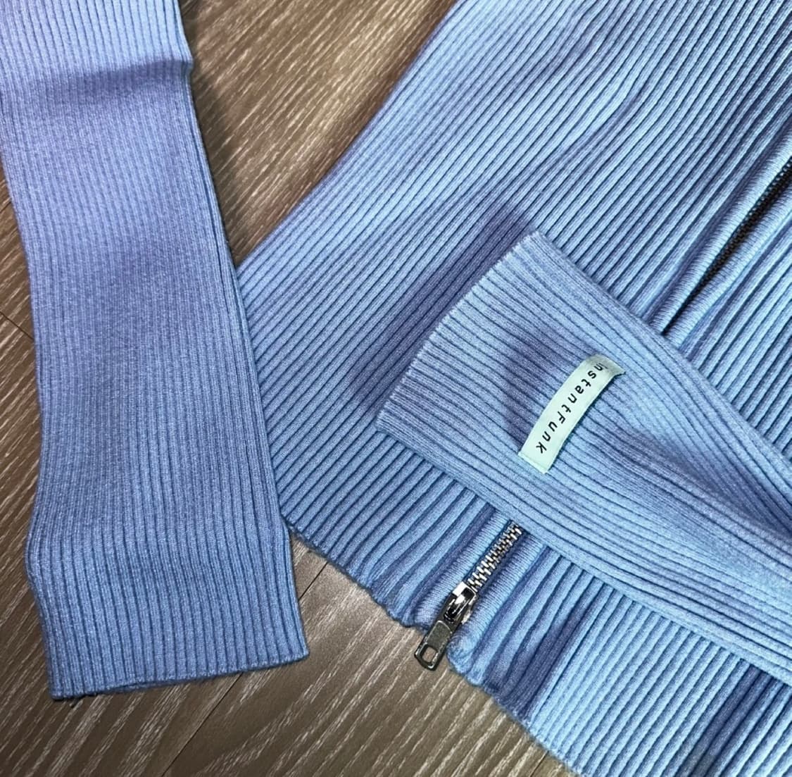 인스턴트펑크 골지 니트 하늘색 상품이미지3