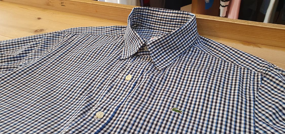 95.라코스테 체크 스판셔츠  상품이미지3