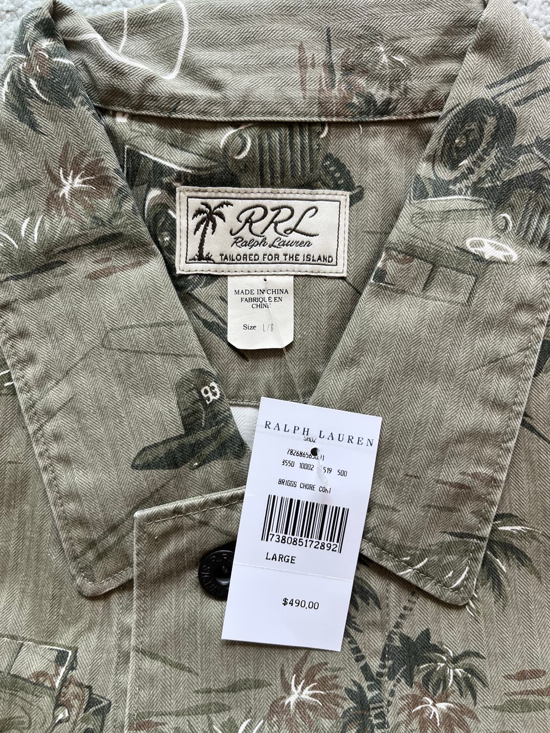 더블알엘 밀리터리 컨셉 초어자켓 사이즈 엘 상품이미지2