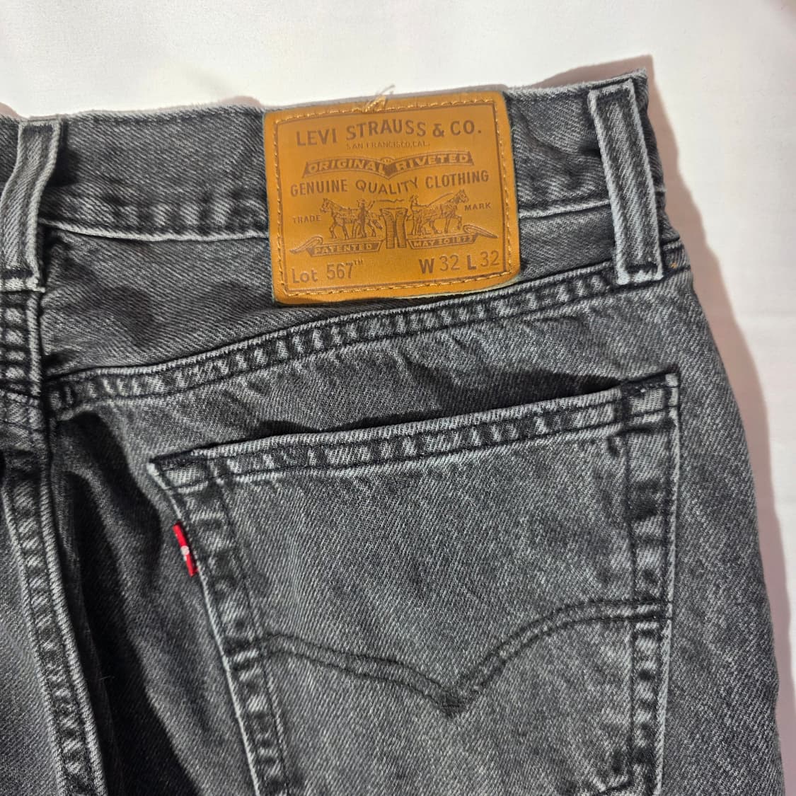 [W32L32]리바이스 567 프리미엄 흑청 데님팬츠 상품이미지6