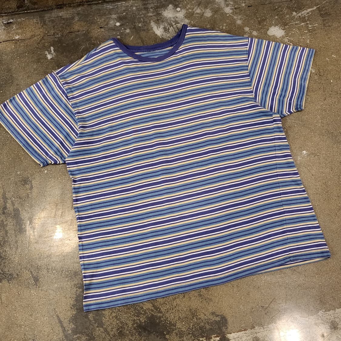 90s USA 빈티지 스트라이프 단가라 링거티 링거반팔티 상품이미지2