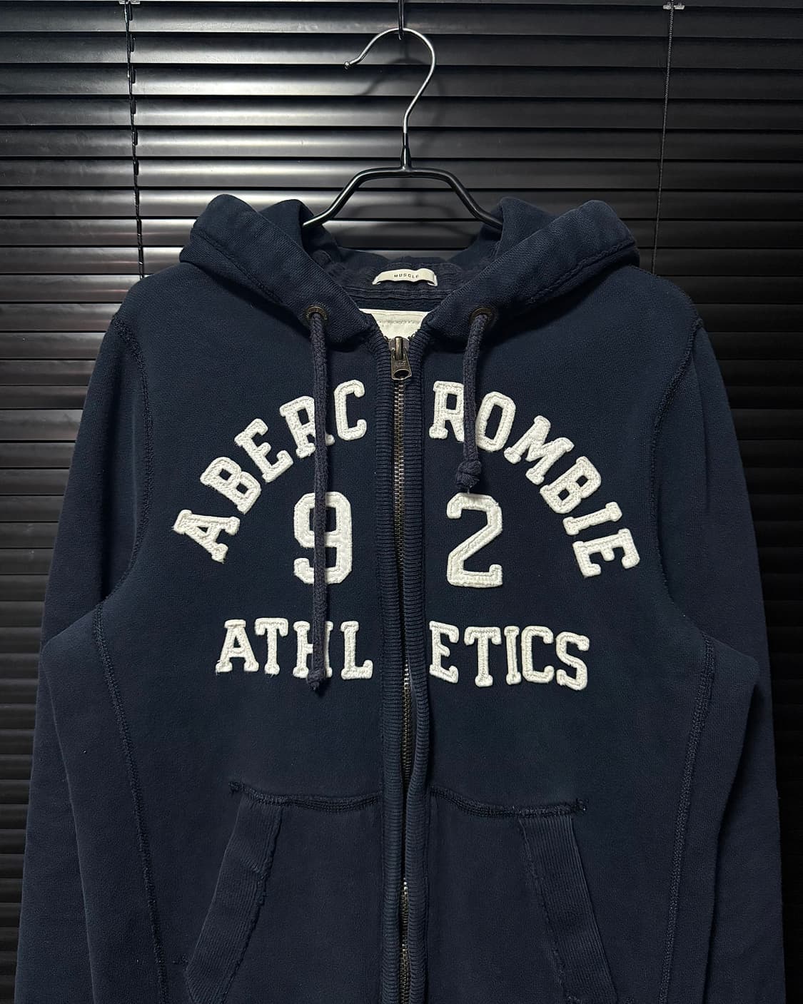 아베크롬비 92 애슬레틱 남색 네이비 후드 집업 L 100 기모 양홍원 상품이미지3