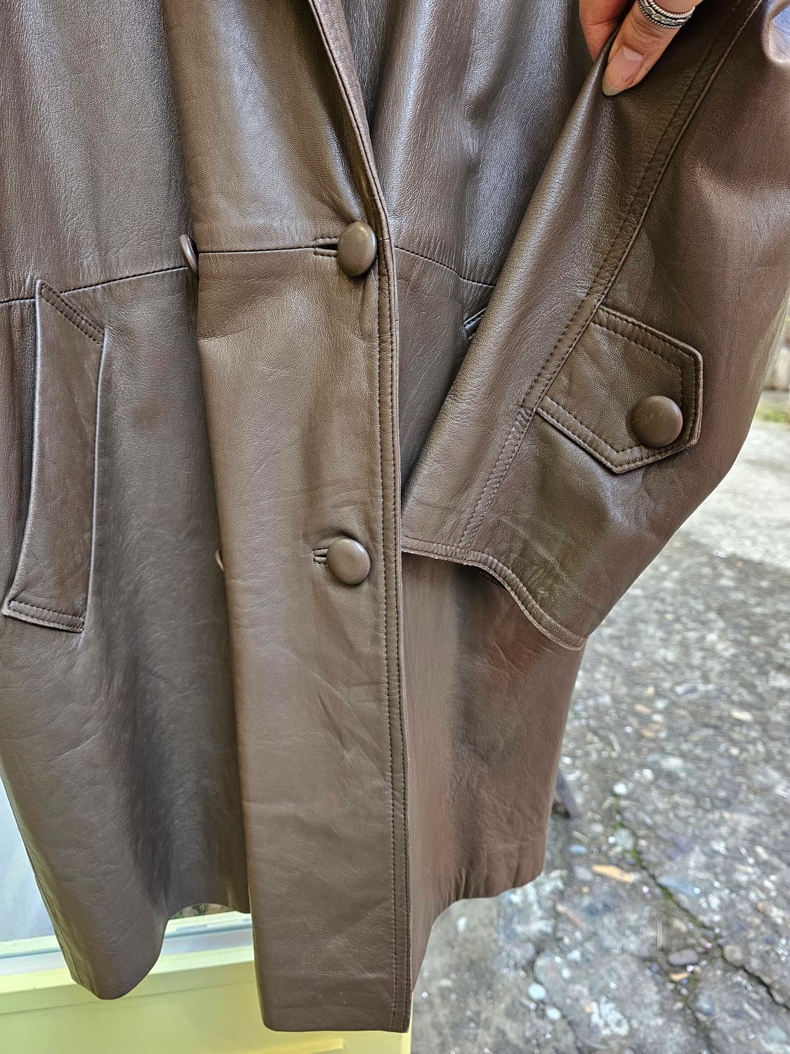 M&J 토프브라운 램스킨 더블자켓 상품이미지5