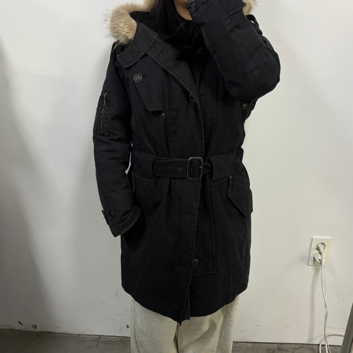 폴로 벨트 야상 패딩 자켓[1809] 상품이미지2