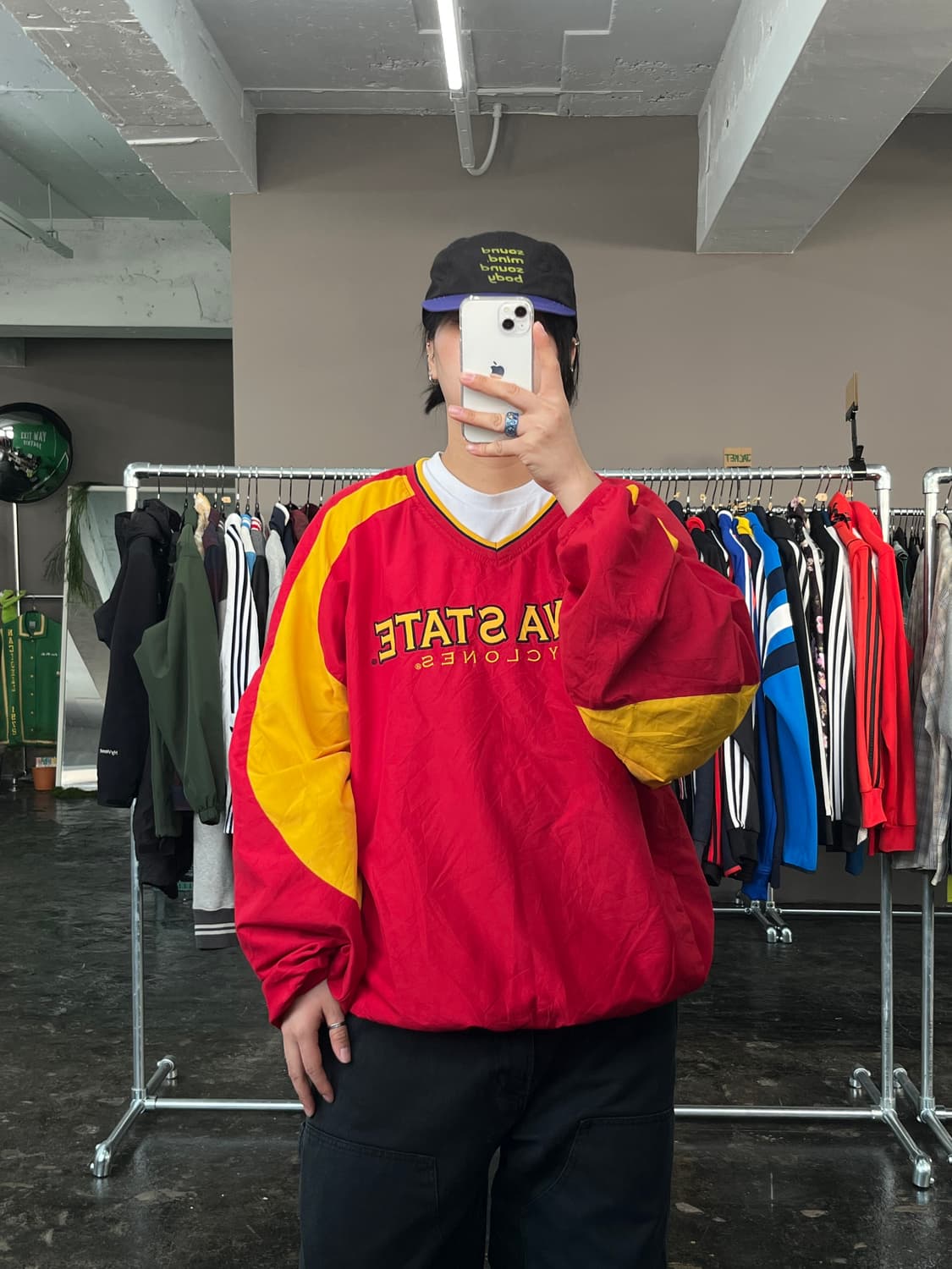 빈티지 올드스쿨 V넥 바람막이 웜업자켓 상품이미지1