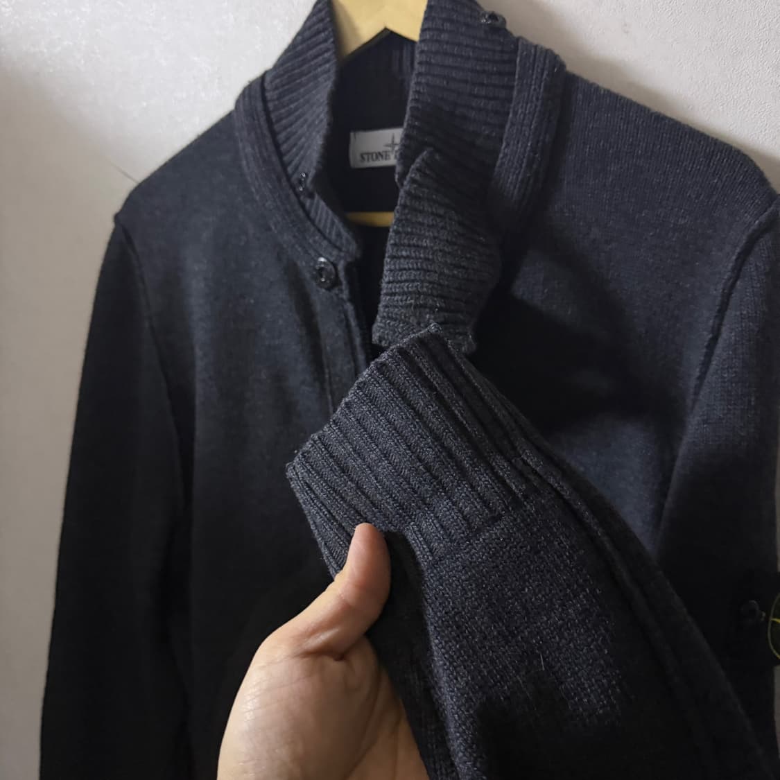 스톤아일랜드 두툼 울니트 집업 다크그레이 XL (남성 100정도) 상품이미지5