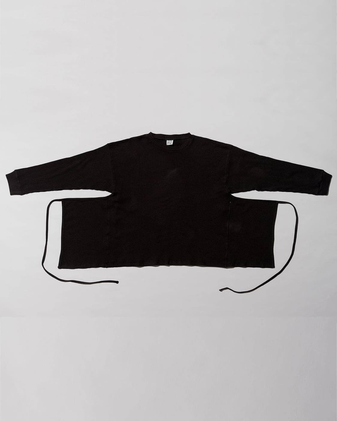 [XS,S,M]베이스레인지 25fw Shaw 랩 롱 슬리브리스 탑/블랙 상품이미지5