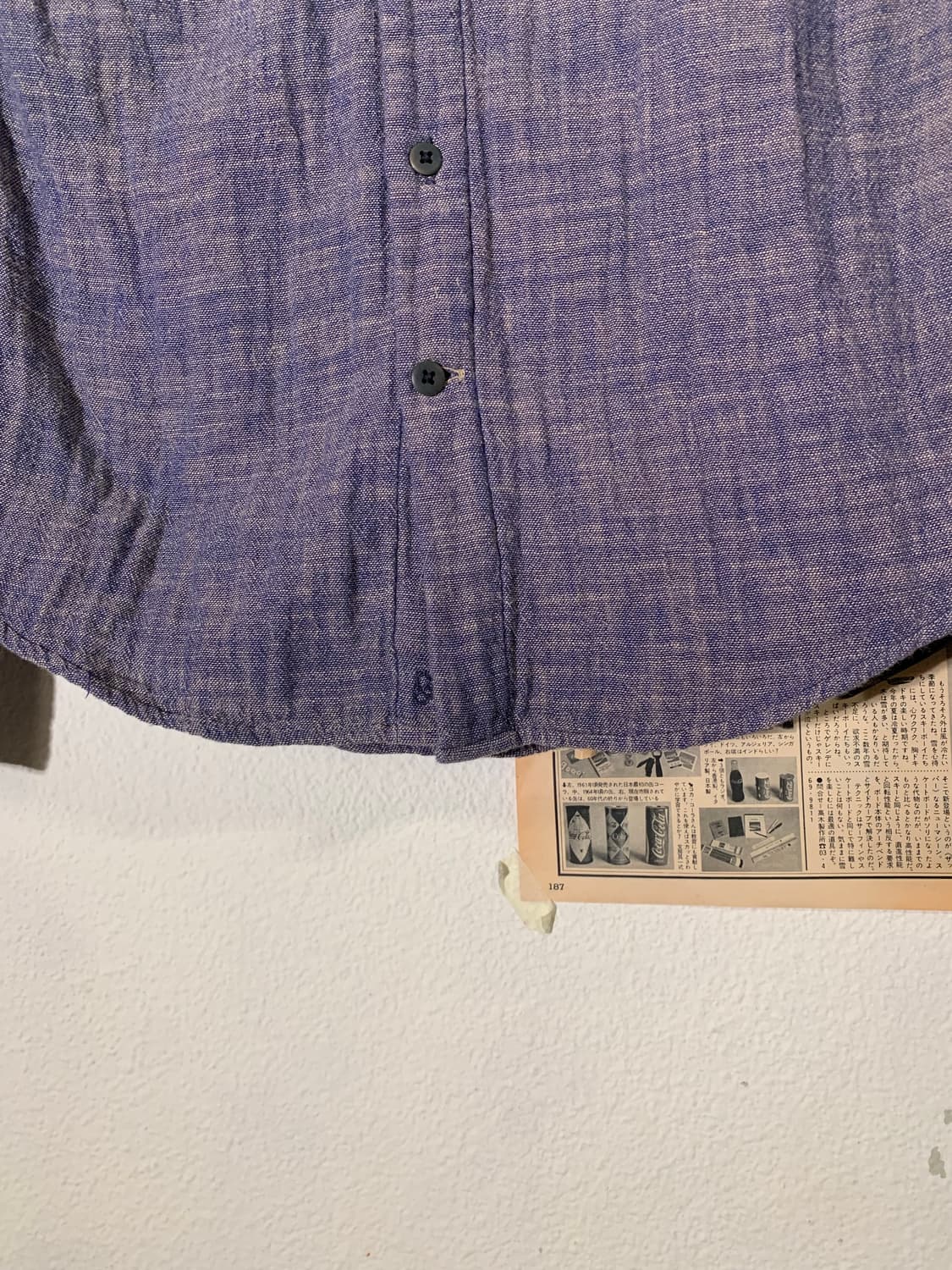 45r & 인디고 블루 깅엄체크 셔츠 상품이미지4