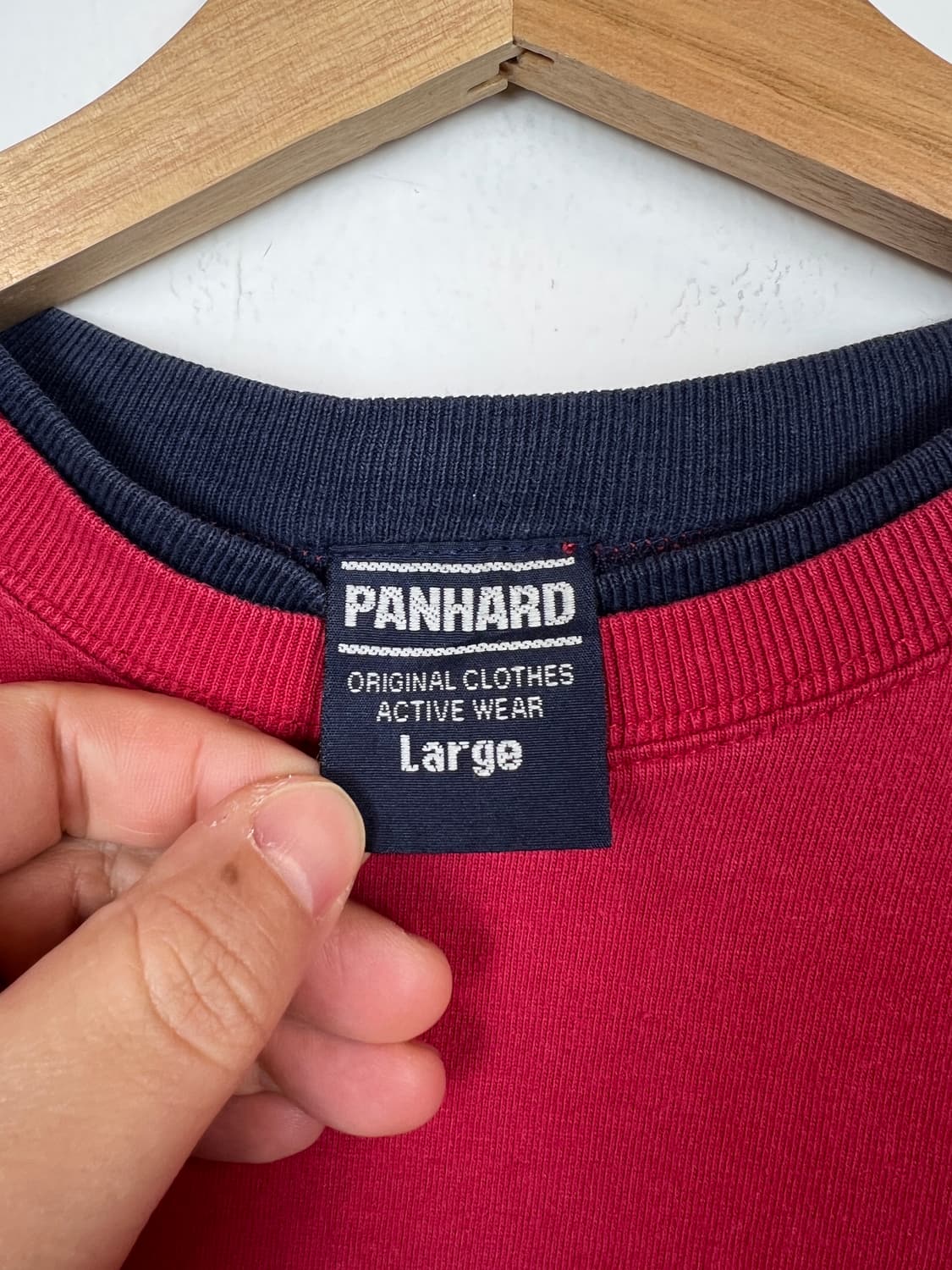 PANHARD 레드 프린팅 긴팔 티셔츠 L 상품이미지3