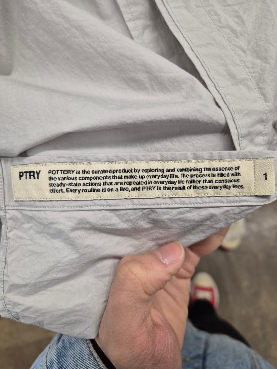 POTTERY 그레이 베이직 셔츠 상품이미지5