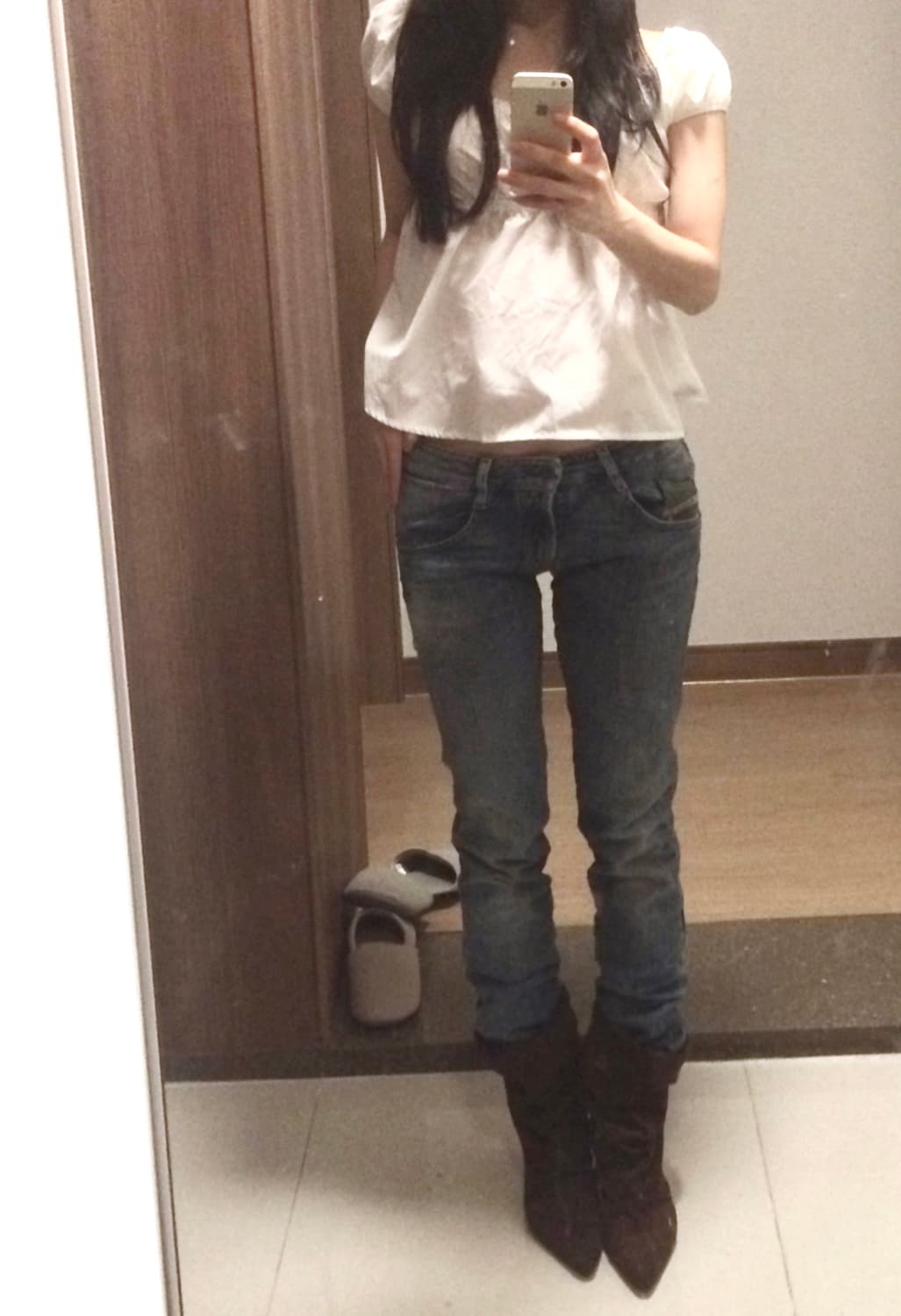 디젤 로우라이즈 워싱 데님 팬츠 청바지 스트레이트진 포켓 상품이미지4