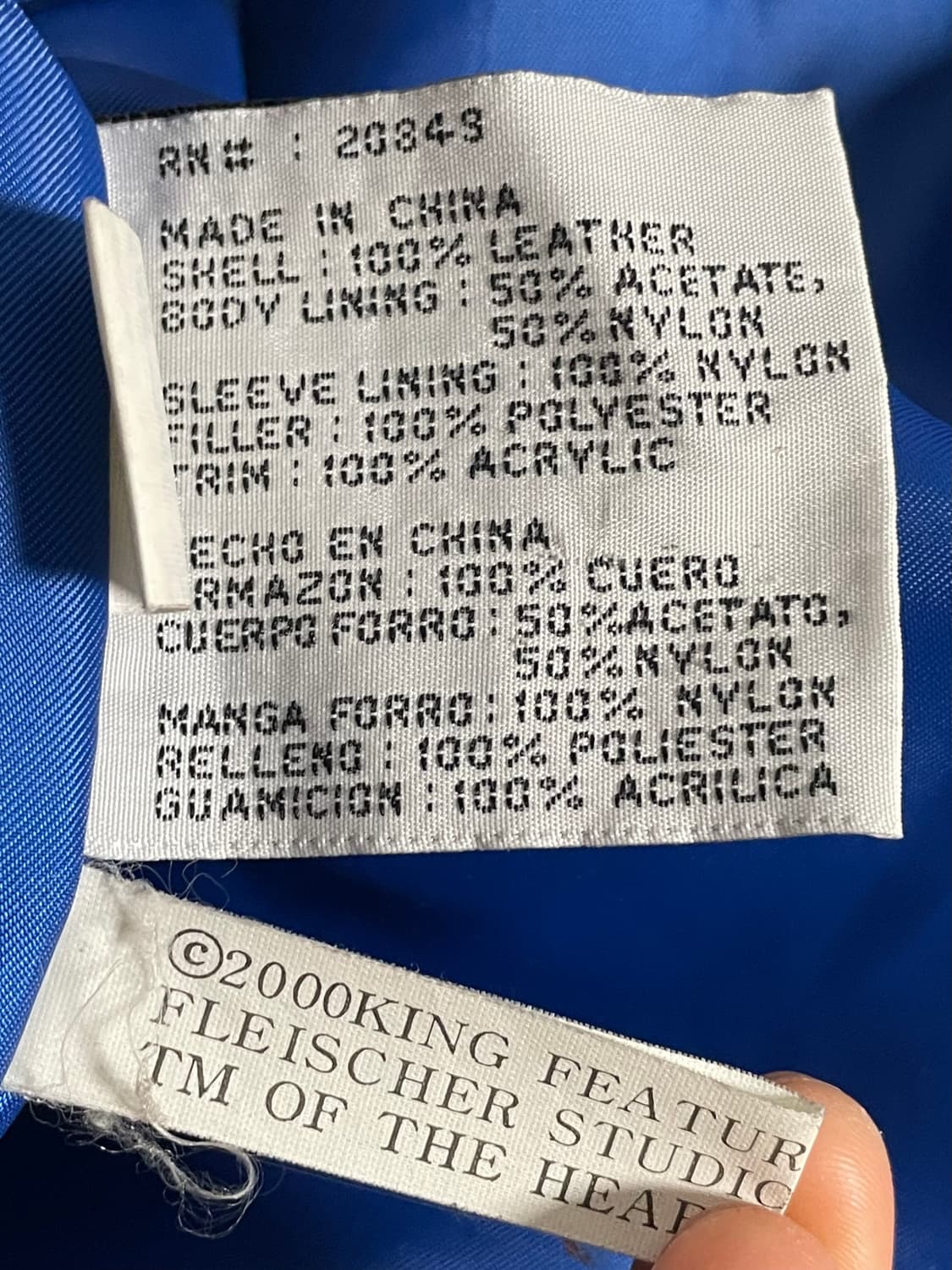 90s 베티붑 아메리칸 툰즈 리얼레더 바시티 자켓 (on.590)   상품이미지9