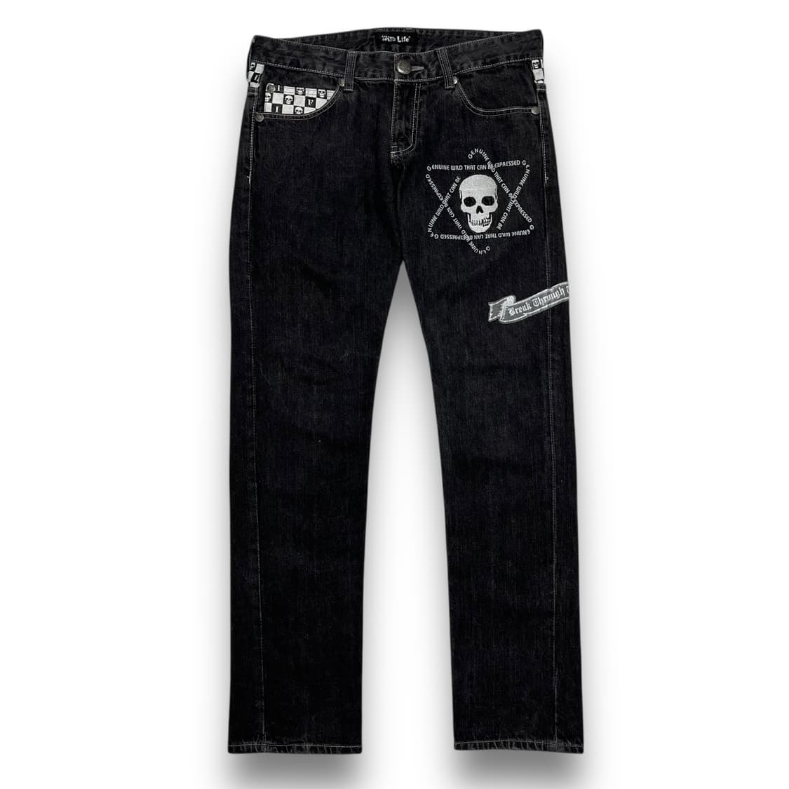 Wild Life 00s Punk Skulls Rock Jeans 상품이미지2