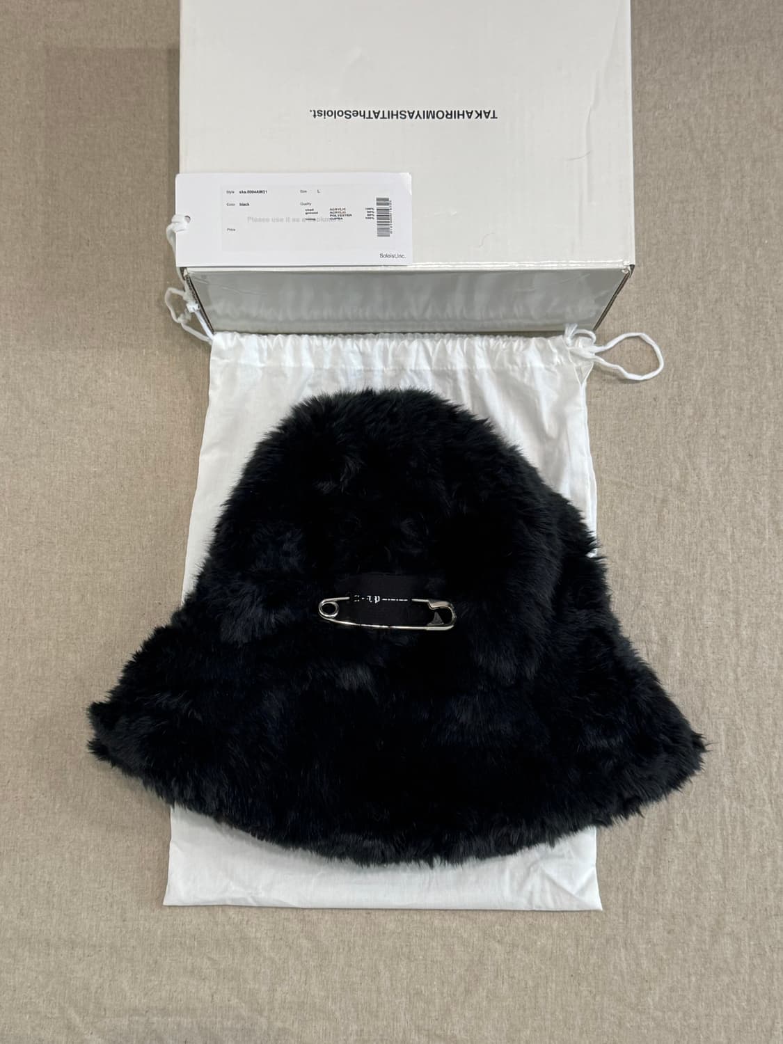 솔로이스트 x 키지마 타카유키 21aw 퍼 버킷햇 상품이미지6