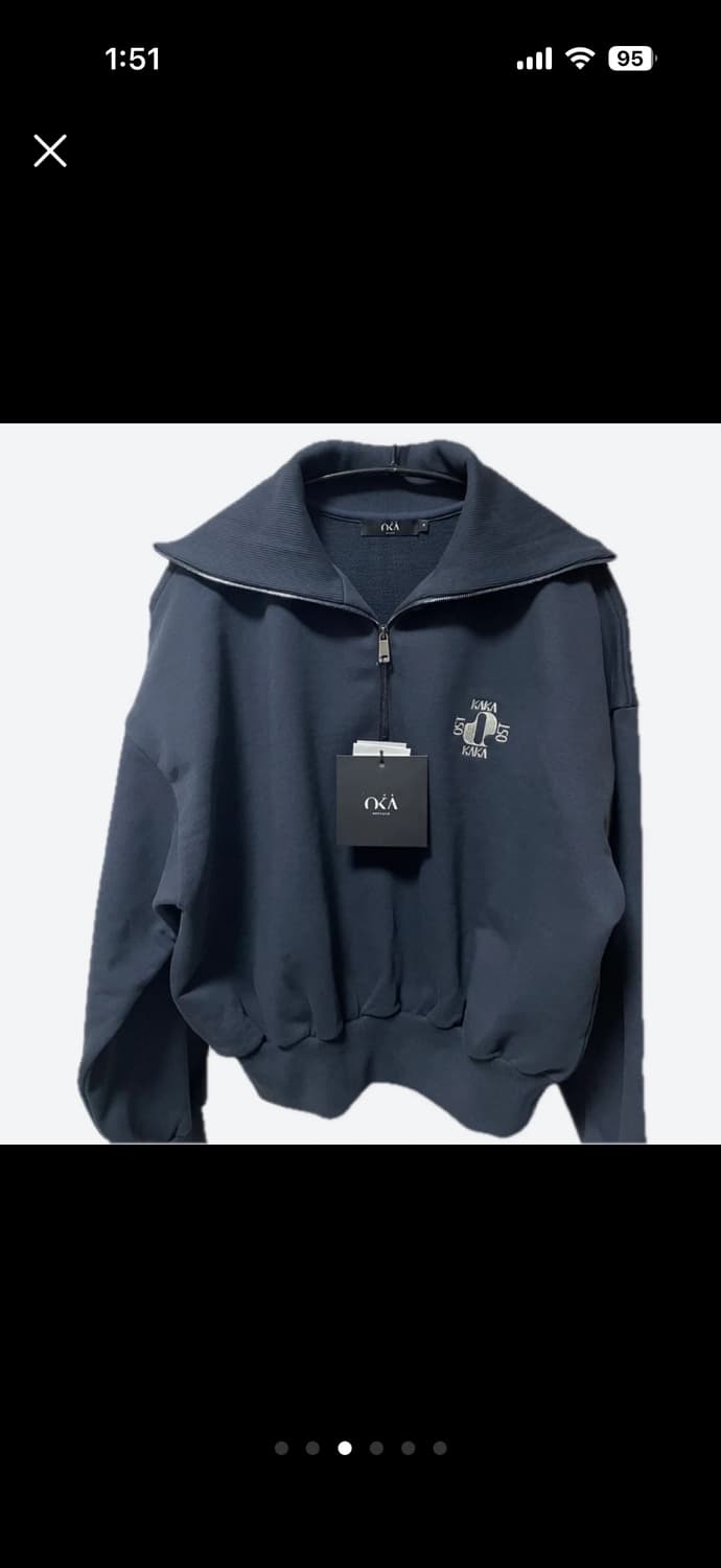 (새상품) 오스트카카 반집업 맨투맨 상품이미지3