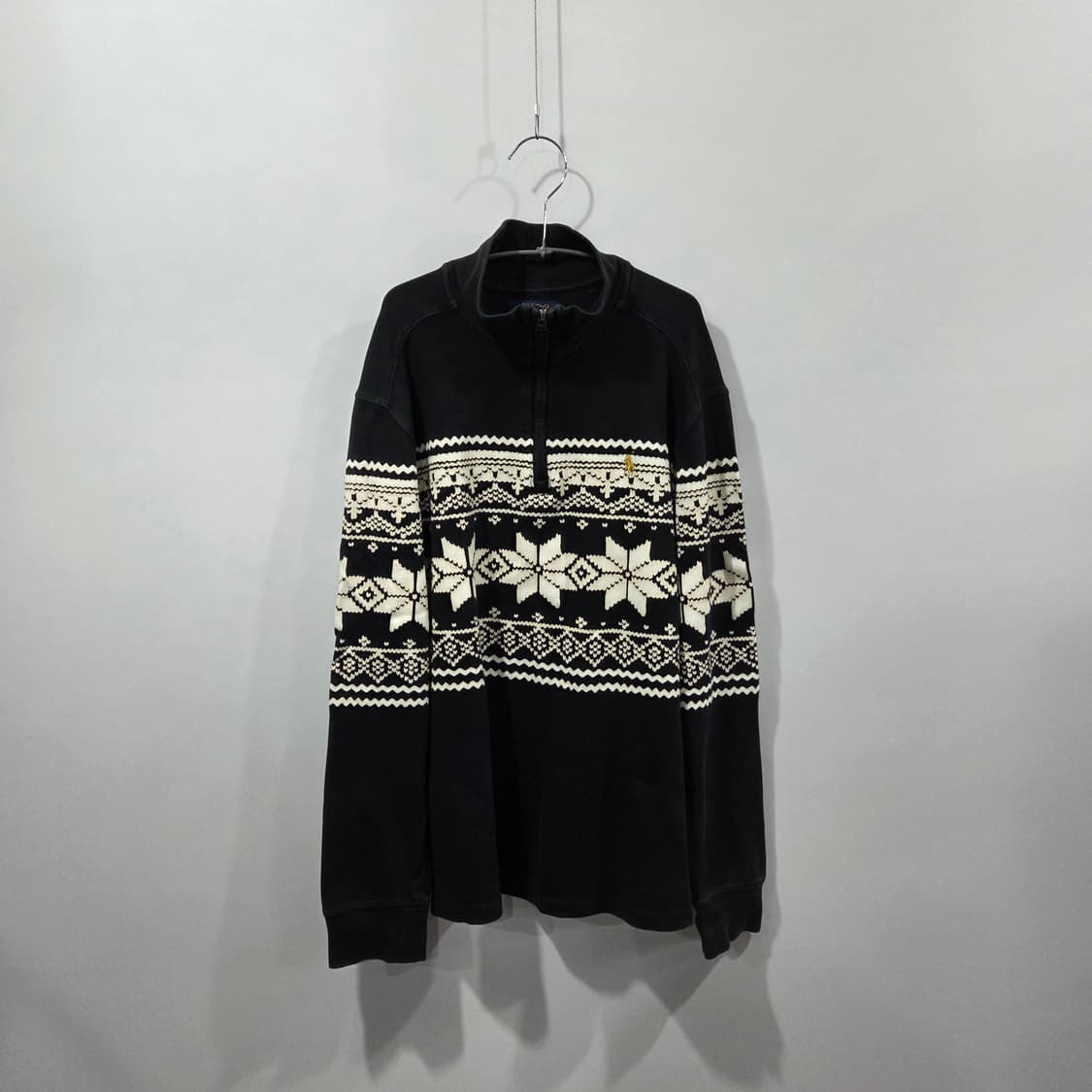 폴로랄프로렌 키즈 노르딕 패턴 프린팅 풀오버 하프집업 롱슬리브 L(14/ 상품이미지1