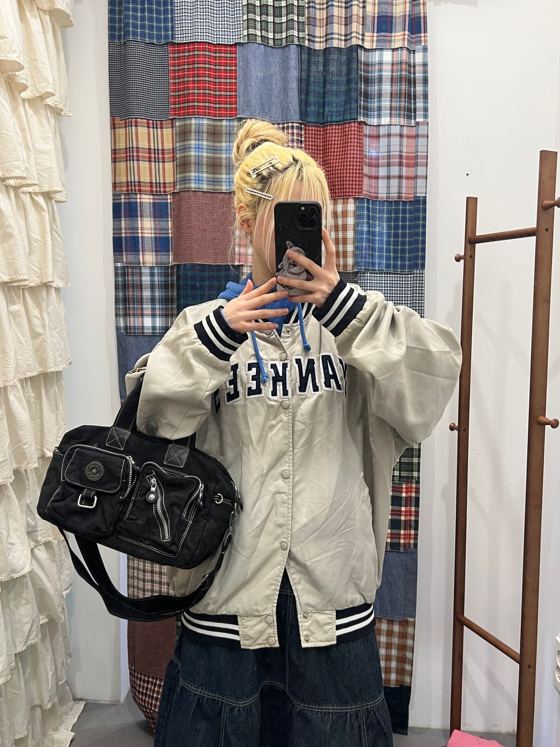 엘엠비 베이지 베이스볼 자켓 상품이미지2