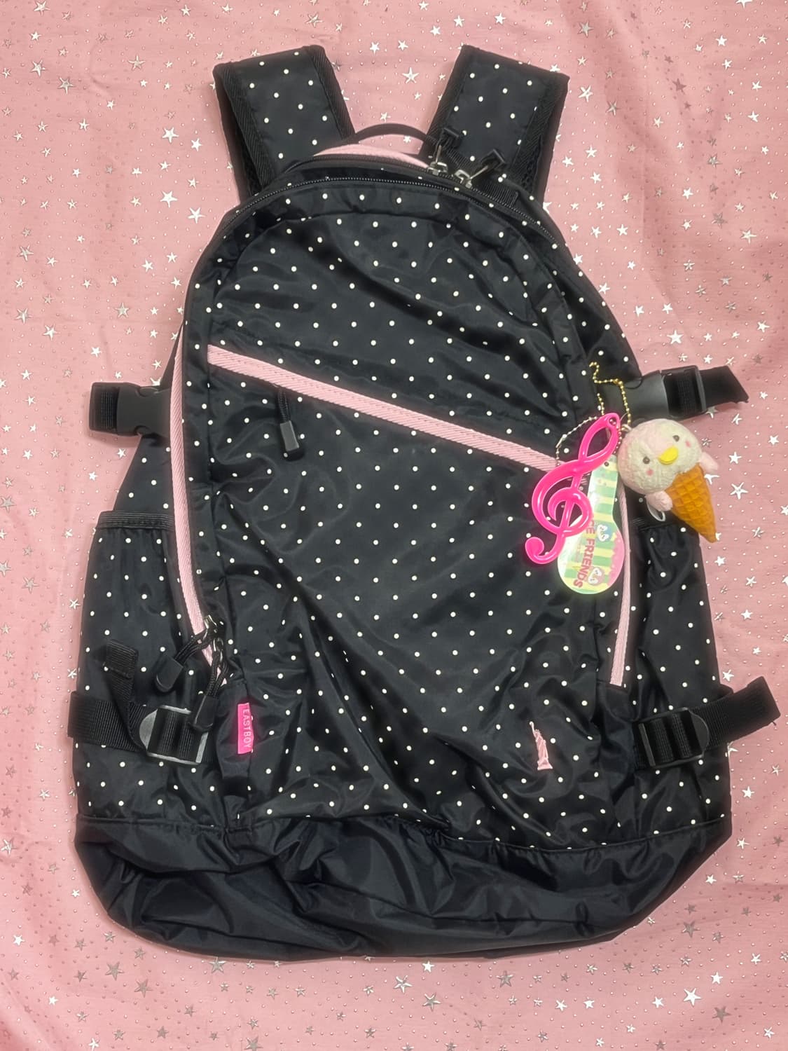 핑크 도트 이스트보이 백팩 💕 상품이미지5