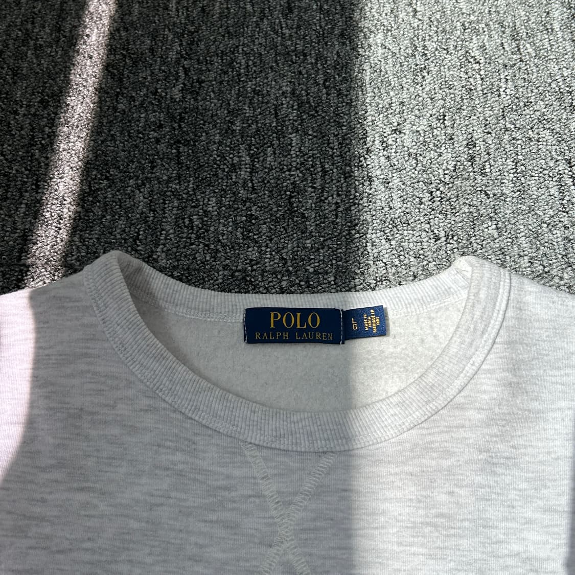 폴로 랄프로렌 멜란지 그레이 기모 맨투맨 상품이미지4