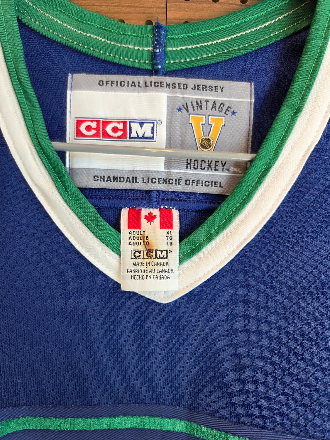 [00s 캐나다생산] CCM NHL 밴쿠버 커넉스 빈티지 하키져지 상품이미지4