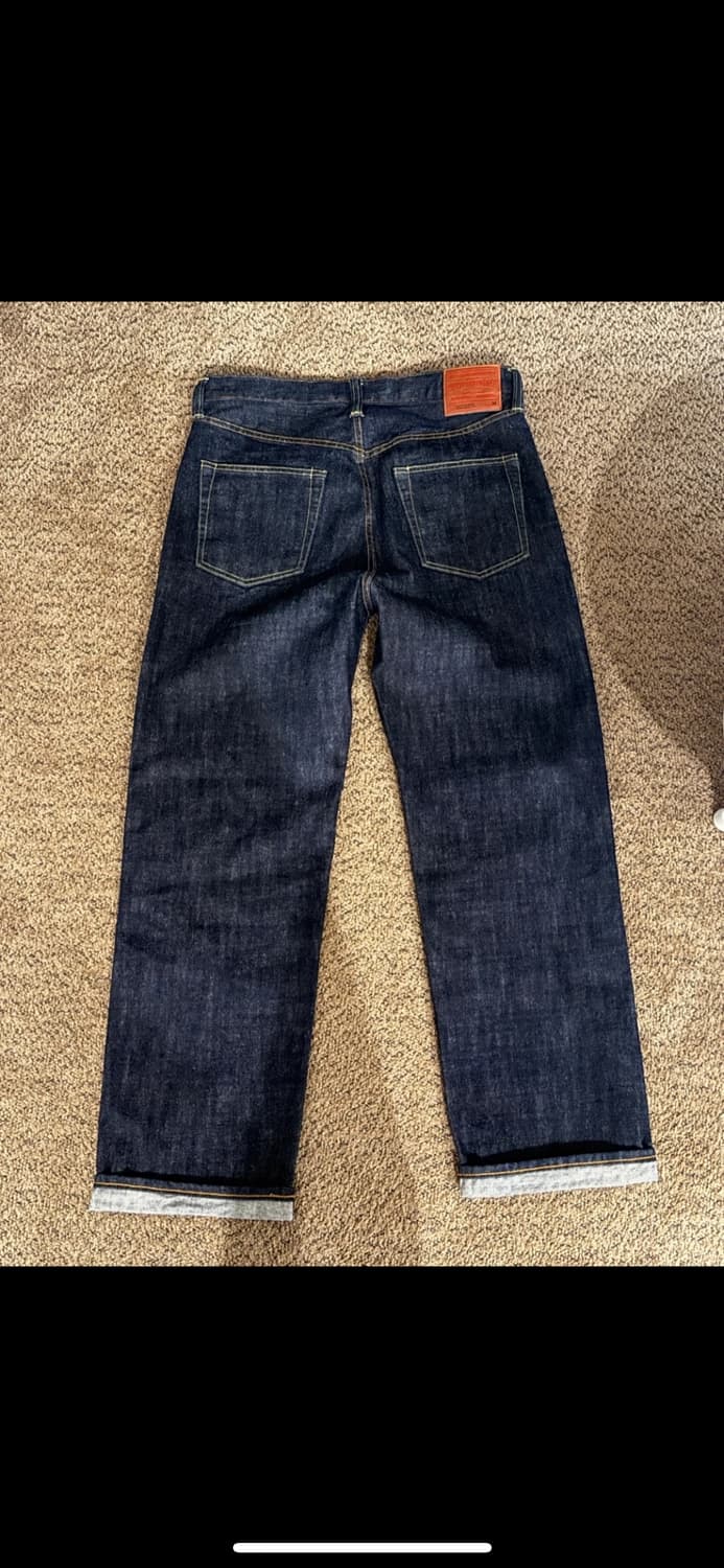 아웃스탠딩 40s 셀비지 데님 팬츠 인디고 라지 L 사이즈 상품이미지2