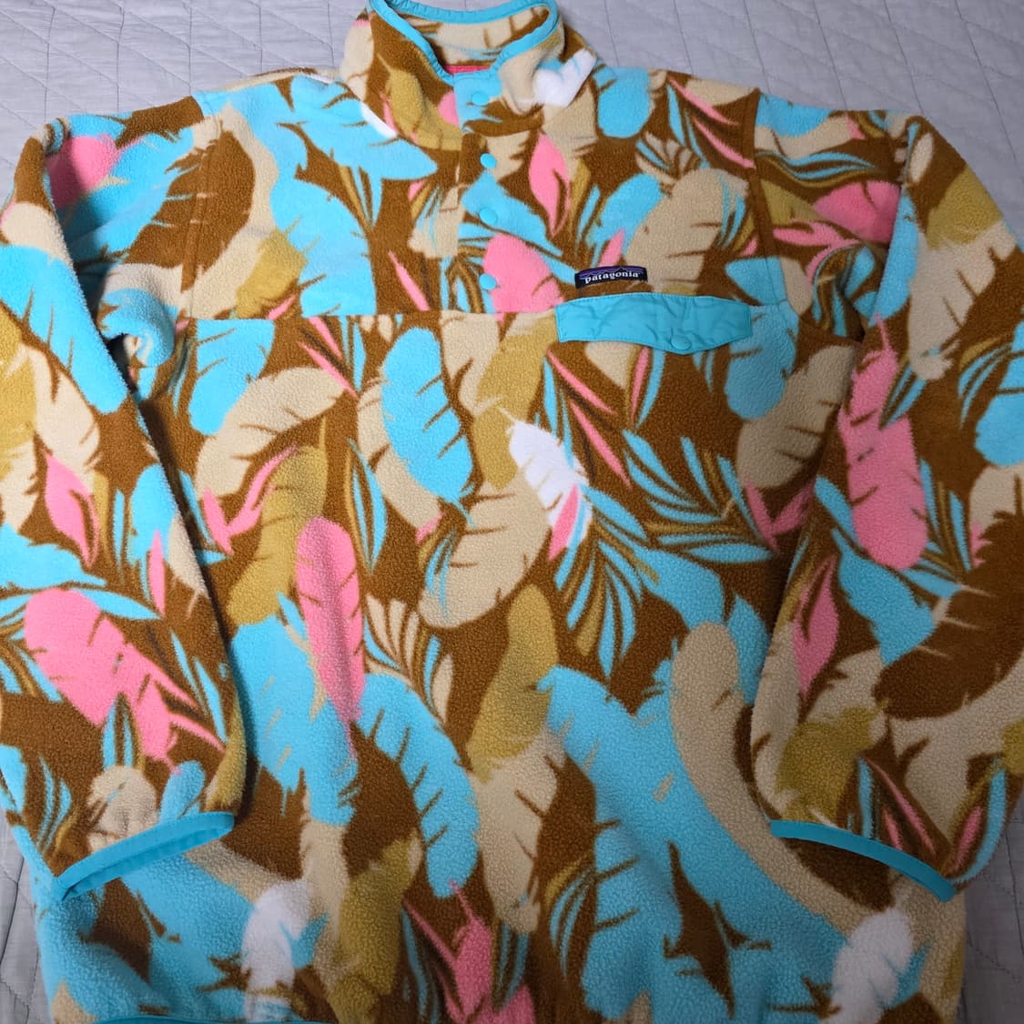 [W/L] 빈티지 파타고니아 신칠라 플리스 스냅 풀오버 페더 카모 상품이미지2