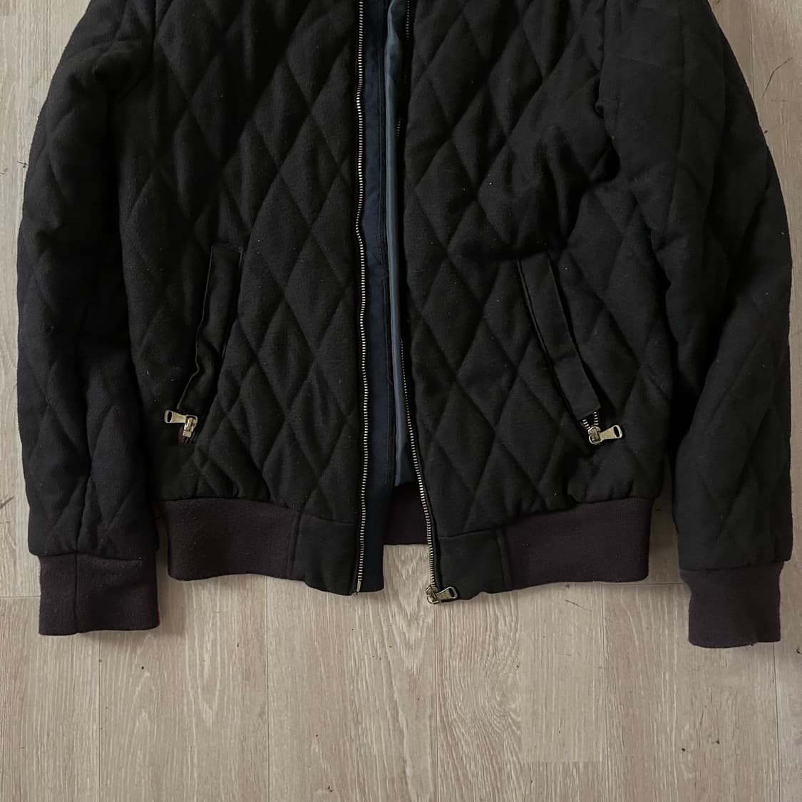 H&M 퀼팅 봄버 블루종 자켓 상품이미지3