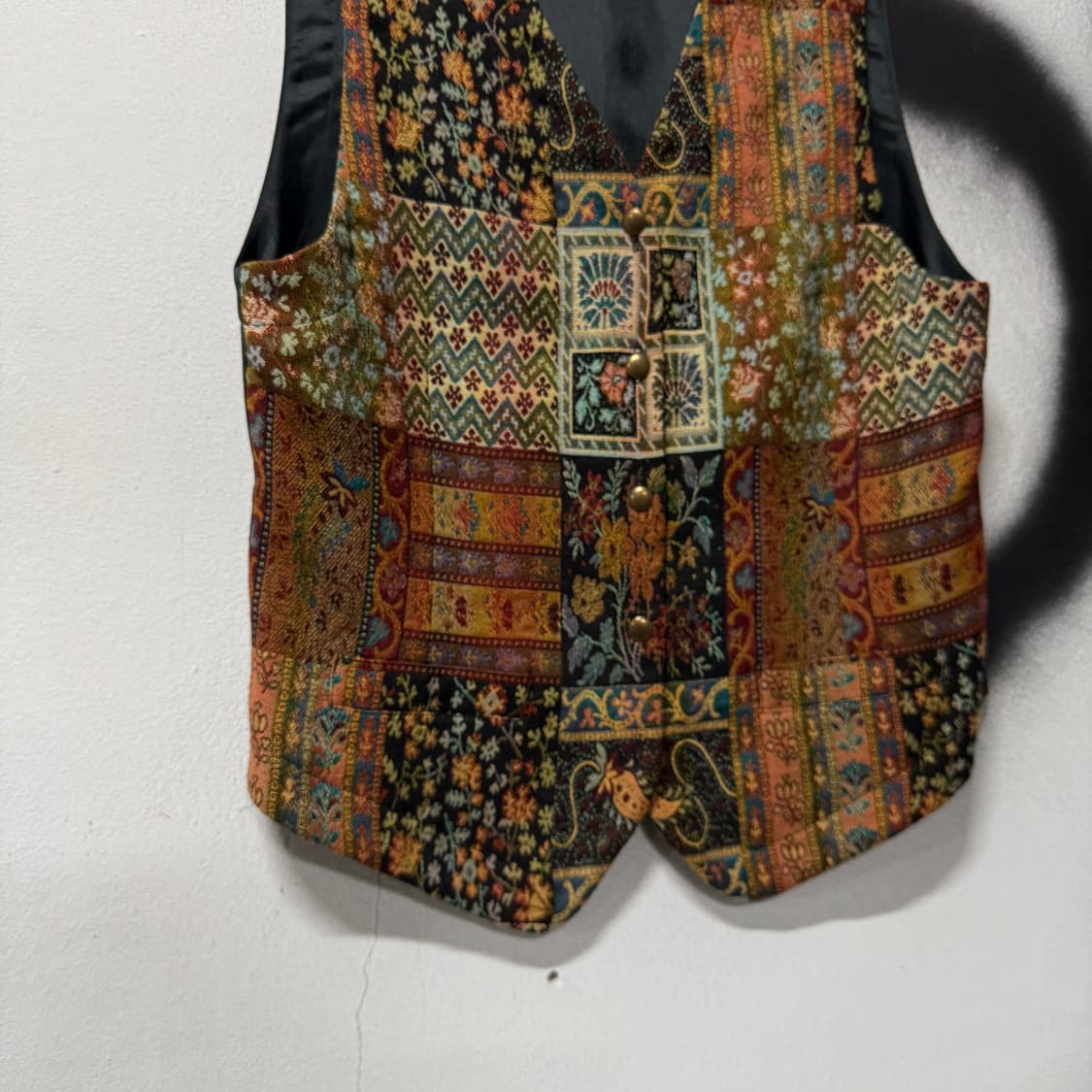 VTG 빈티지 패치워크 에스닉 자수 패턴 베스트 상품이미지4