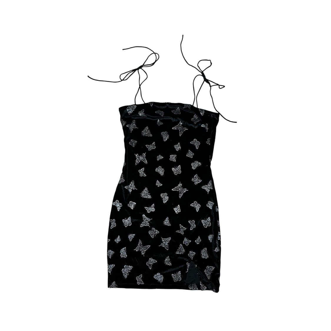 black Butterfly Velvet Sexy Mini dress 상품이미지1